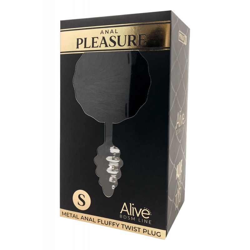 Plug métal Fluffy Twist S noir - Alive Plug métal Fluffy Twist S noir - Alive