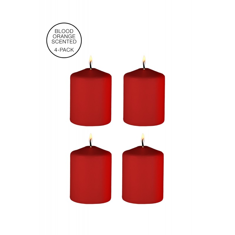 4 bougies SM rouges parfumées - Ouch! 4 bougies SM rouges parfumées - Ouch!