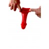Gaine de pénis semi-réaliste rouge 19x4,5 cm - Zizi Gaine de pénis semi-réaliste rouge 19x4,5 cm - Zizi