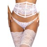 String blanc à clous dorés V-9798 - Axami String blanc à clous dorés V-9798 - Axami