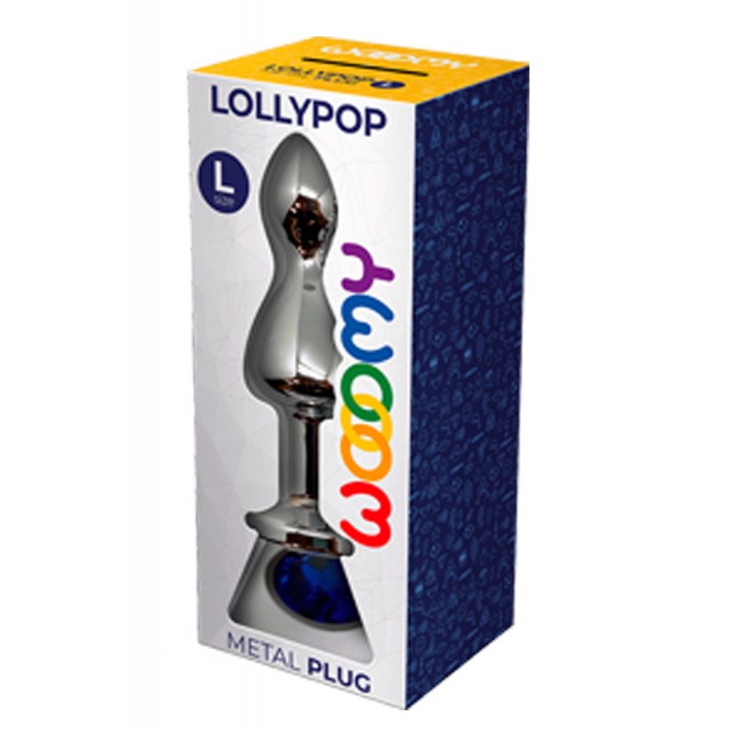 Plug bijou Lollypop bleu L - Wooomy Plug bijou Lollypop bleu L - Wooomy