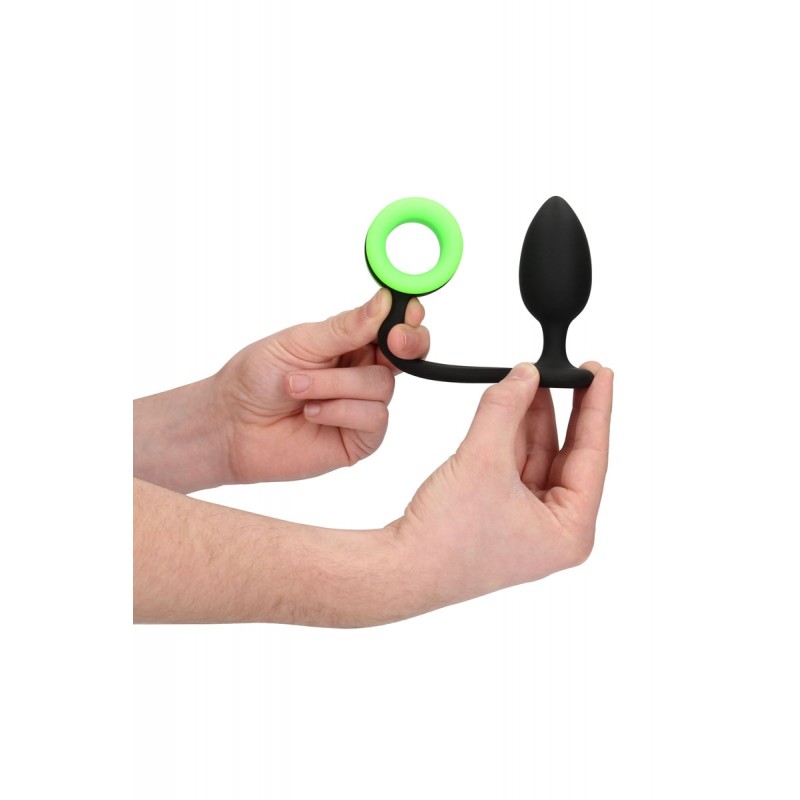 Plug avec cockring phosphorescent - Ouch Plug avec cockring phosphorescent - Ouch