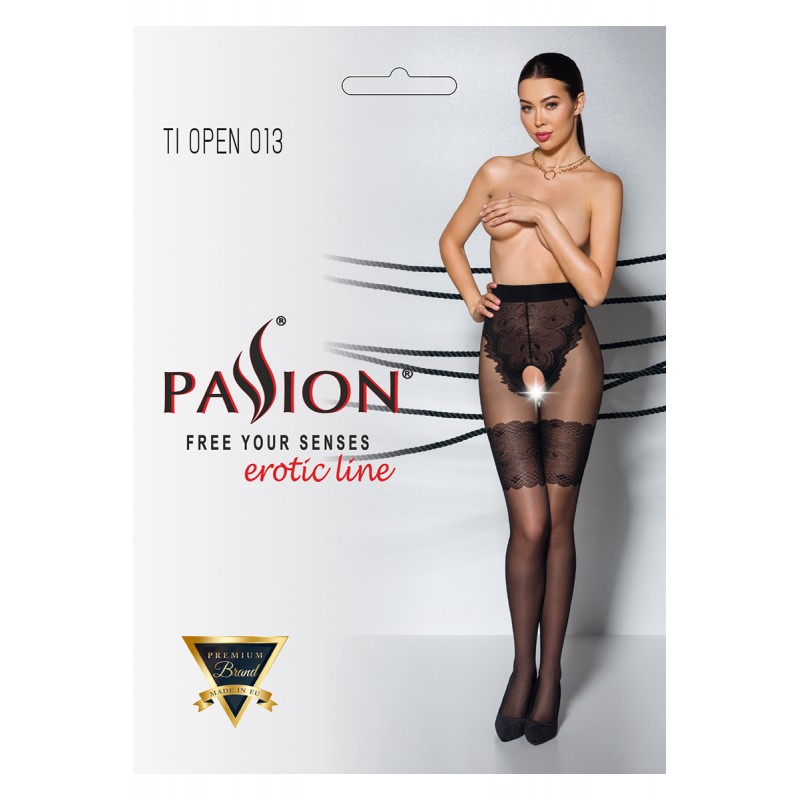 Collants ouverts TI013 20/40 deniers - noir Collants ouverts TI013 20/40 deniers - noir