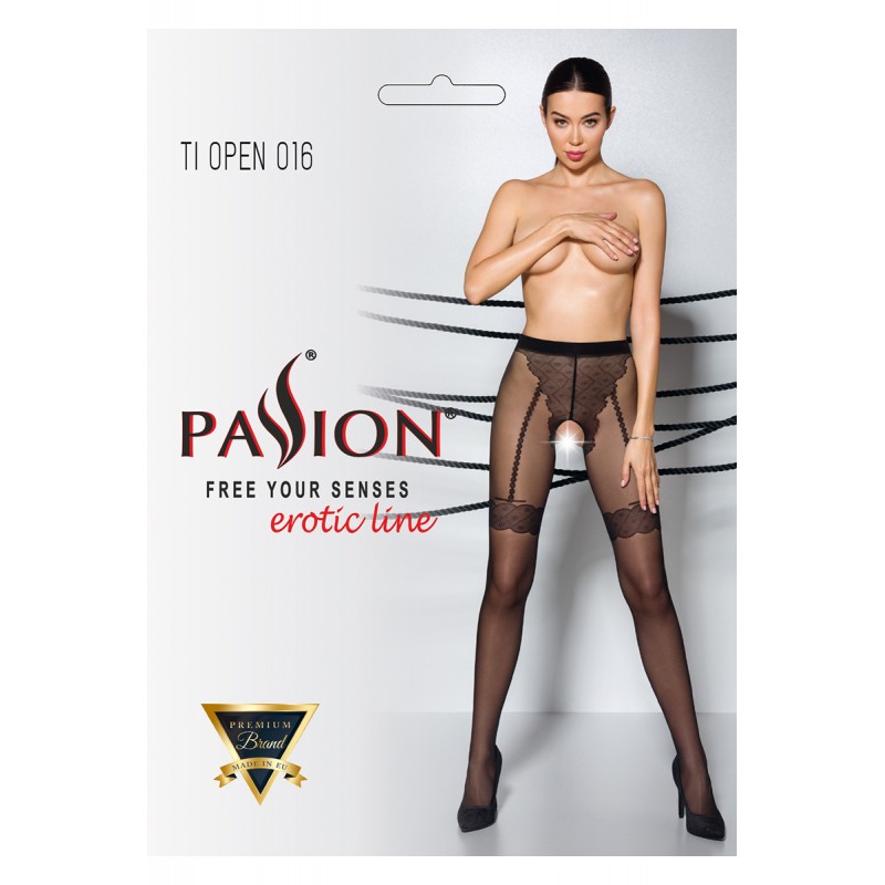 Collants ouverts TI016 20 deniers - noir Collants ouverts TI016 20 deniers - noir