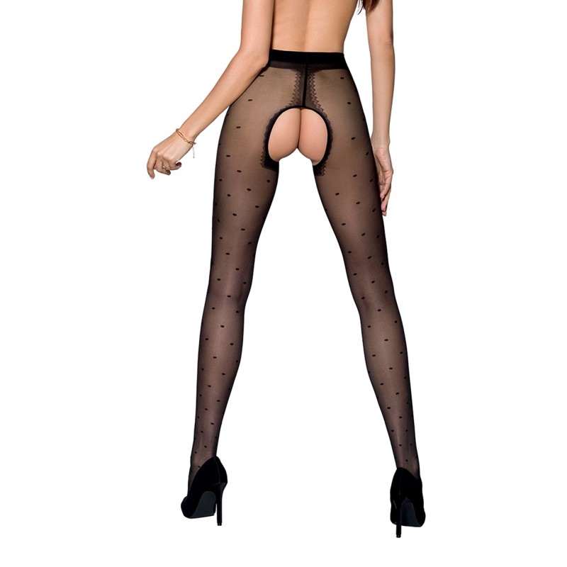 Collants ouverts TI018 20 deniers - noir Collants ouverts TI018 20 deniers - noir