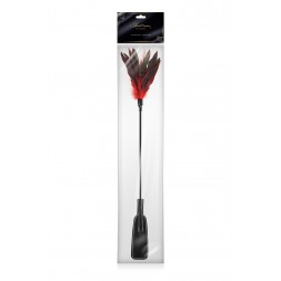 Tapette à plumes rouges et noires - Sweet caress