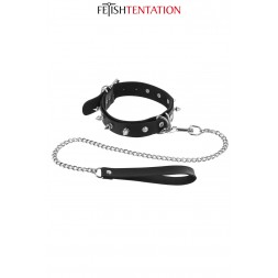 Collier à pointes & laisse - Fetish Tentation