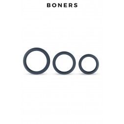 Kit de 3 anneaux de pénis larges - Boners