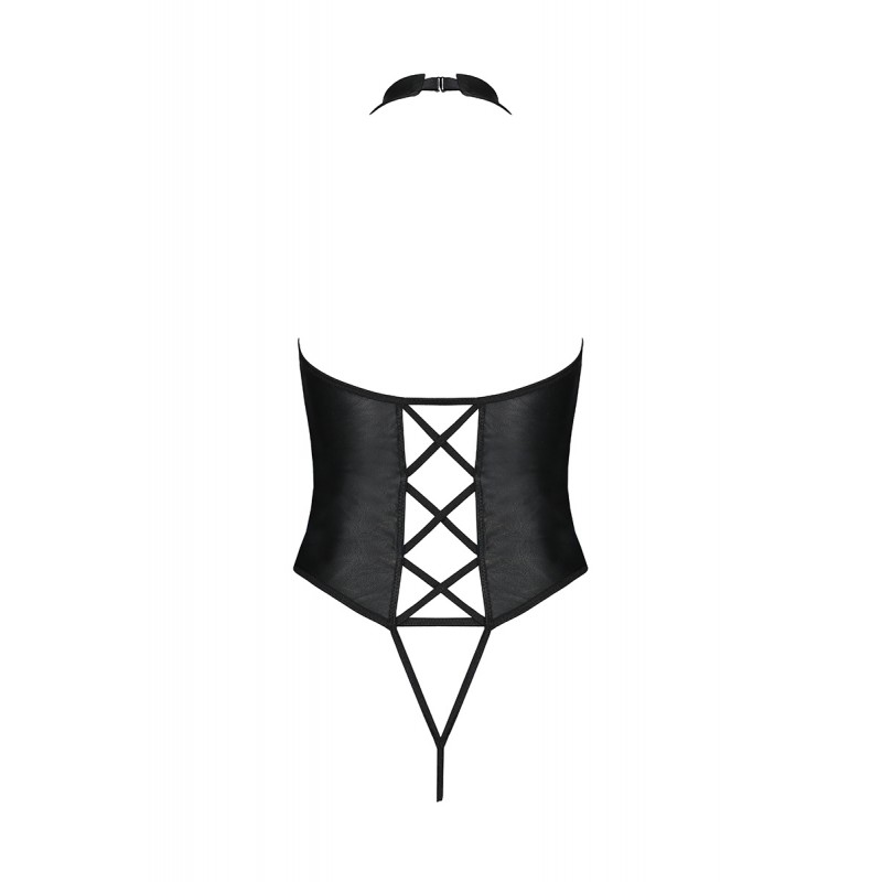 Body ouvert faux cuir Nancy - Passion