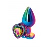 Plug anal aluminium coeur multicolore M - Rear Assets