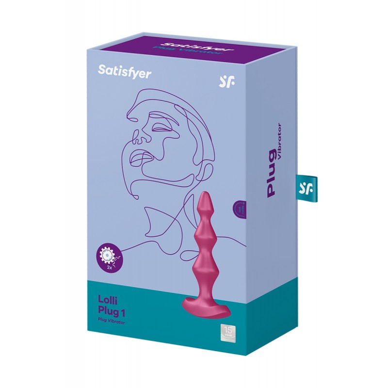 Plug anal vibrant Lolli Plug 1 bordeaux - Satisfyer