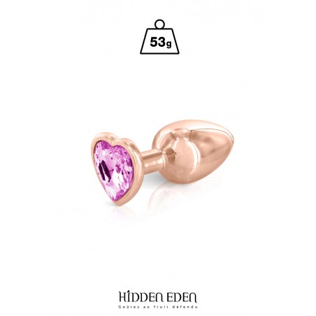 Plug bijou coeur aluminium rose gold S - Hidden Eden