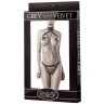 Lingerie SM cuir et chaînes 3 pièces - Grey Velvet