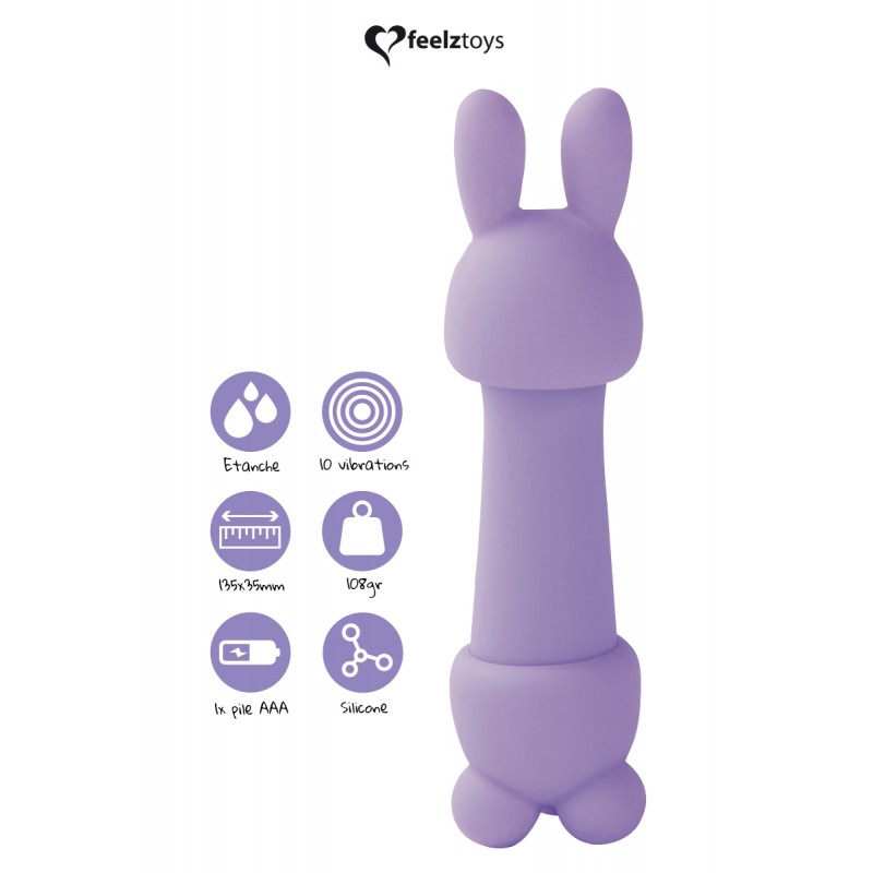 Mini vibromasseur Mister Bunny violet - Feelztoys