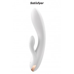 Vibro Rabbit connecté Double Flex blanc - Satisfyer